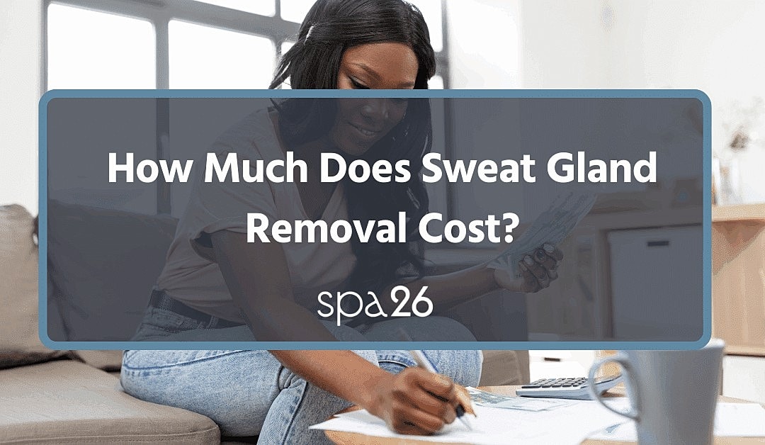 Person researching sweat gland removal costs.