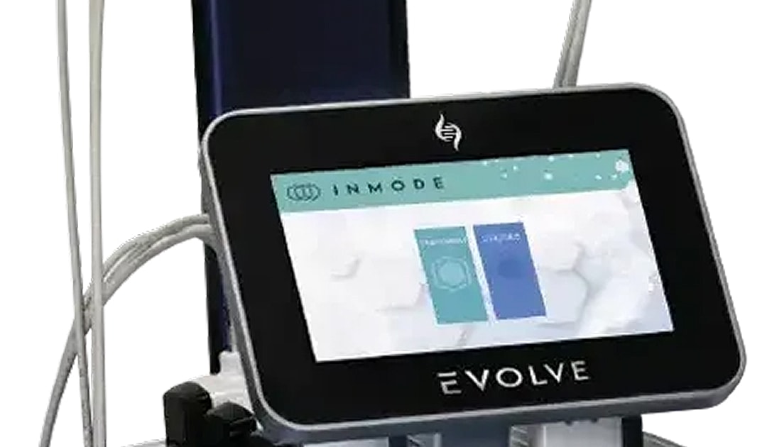 Evolve aesthetic treatment machine with touchscreen display.
