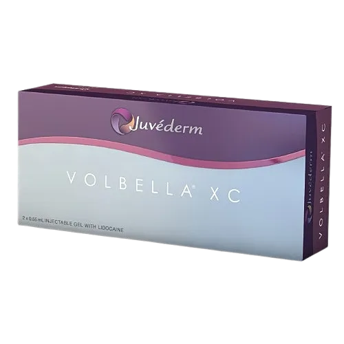 Juvéderm Volbella XC injectable gel packaging.