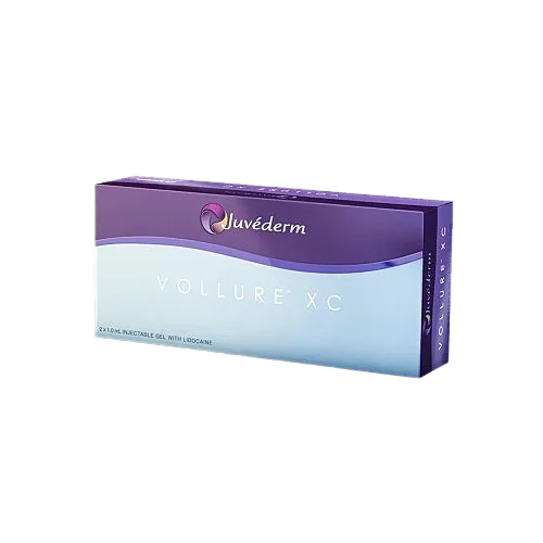 Juvederm Vollure XC injectable gel packaging.