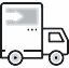Delivery truck icon with right arrow.